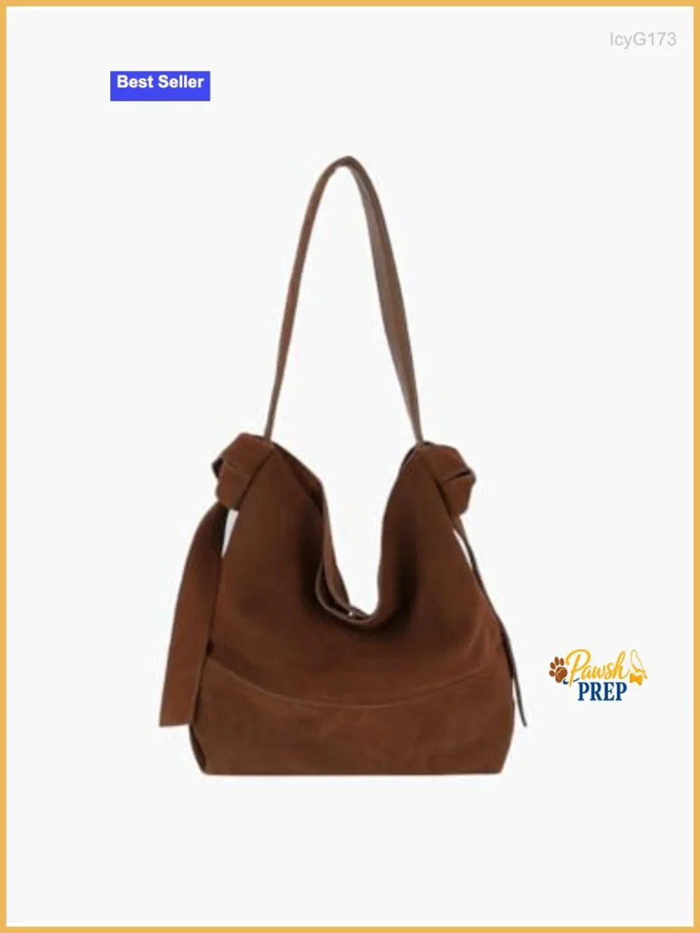 Genuine Suede 2-in-1 Hobo Handbag Tote with Detachable Pouch